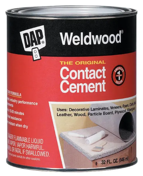 Dap 00272 Weldwood Original Contact Cement 1 Qt Tan Woodworking and Bonding