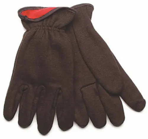 Kinco 820RL-S Men's Lined Poly Cotton Jersey Glove Small Brown Comfortable Fit