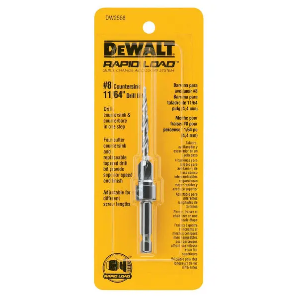 DeWalt DW2568 #8 11/64 Inch Countersink Drill Bit Professional Woodworking