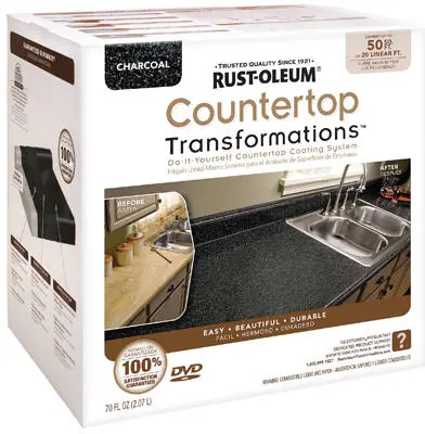 Rust-Oleum 258285 Countertop Transformations Kit Charcoal Covers 50 Sq.Ft. Modern Kitchens