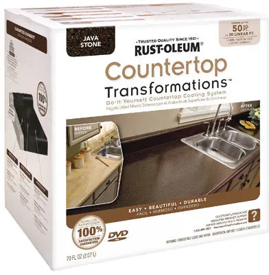 Rust-Oleum Countertop Transformations Kit Java Stone Covers 50 Sq.Ft. Kitchen Remodel