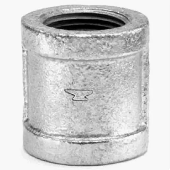 Anvil 8700133658 1 Inch Galvanized Malleable Coupling Pipe Fitting Connector
