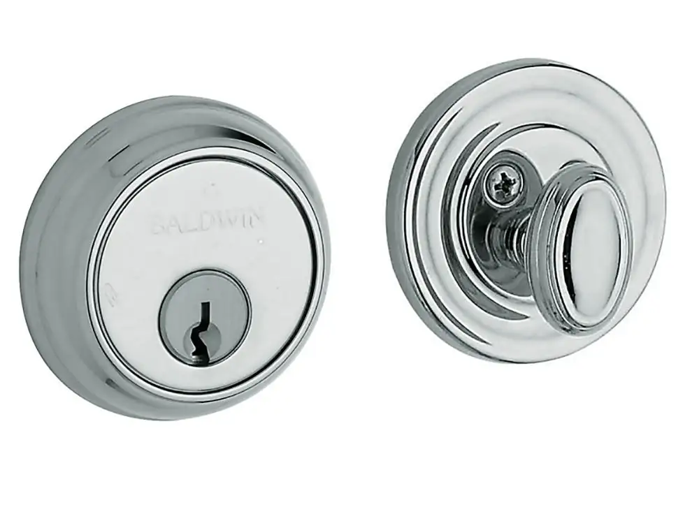Contemporary Single Cylinder Deadbolt - Heavy Duty Hardware Doors BALDWIN