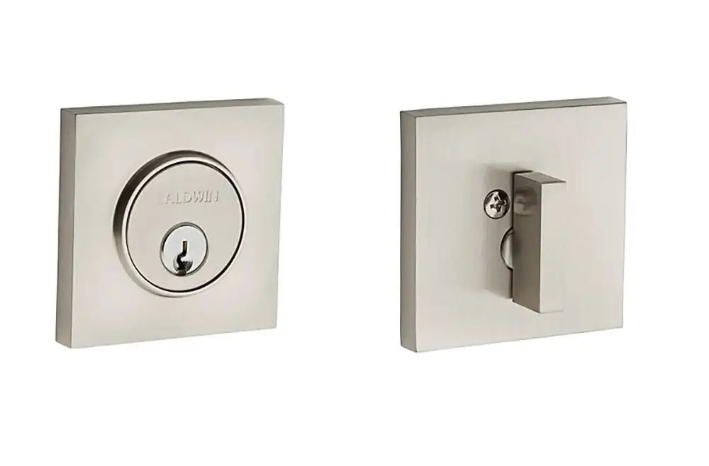 Contemporary Square Single Cylinder Deadbolt - Building Hardware Supplies BALDWIN