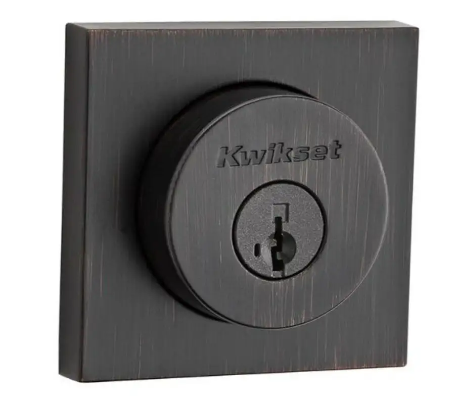 Halifax Square Double Cylinder Deadbolt - Builders Hardware Equipment Kwikset