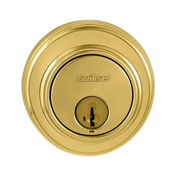 Kwikset 816-3-RCAL-RCS Smart Key Control Single Cylinder Deadbolt Polish Brass