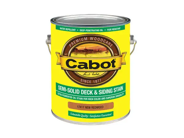 Cabot 17417-07 Semi-Solid Deck and Siding Stain Redwood 1 Gallon