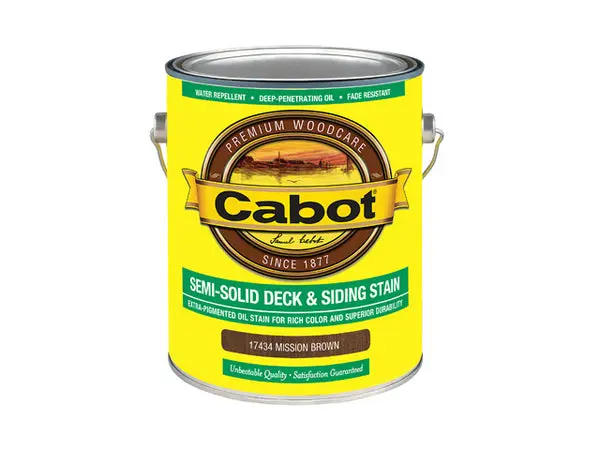 Cabot 17434-07 Semi-Solid Deck & Siding Stain Mission Brown 1 Gallon