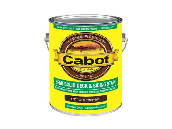 Cabot 17437-07 Semi-Solid Deck & Siding Stain Cordovan Brown 1 Gallon