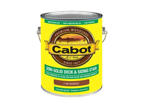 Cabot 17480-07 Semi-Solid Deck & Siding Stain Redwood 1 Gallon