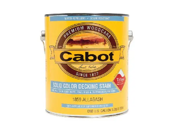 Cabot 1801-07 Solid Color Acrylic Decking Stain White Base 1 Gallon