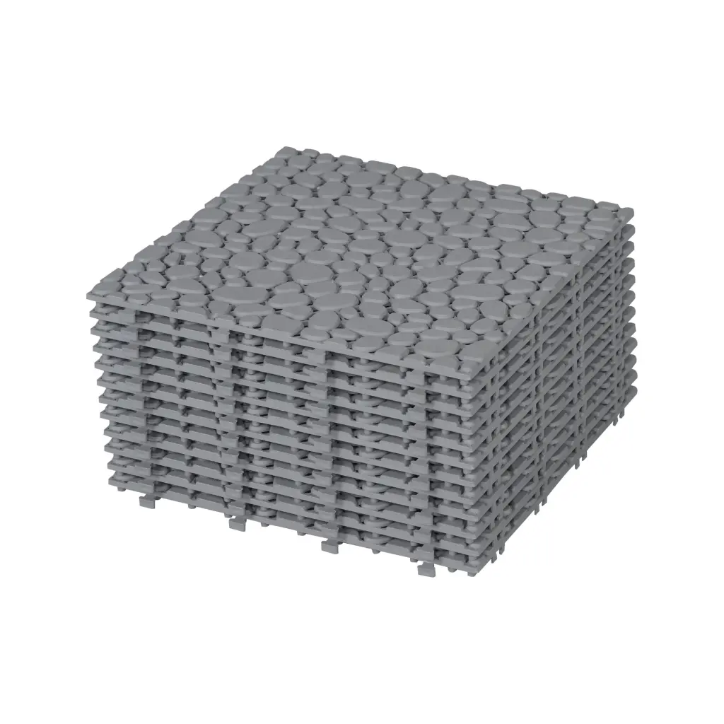 12 X 12 Inch Gray Interlocking Deck Tiles Water-resistant Outdoor beefurni