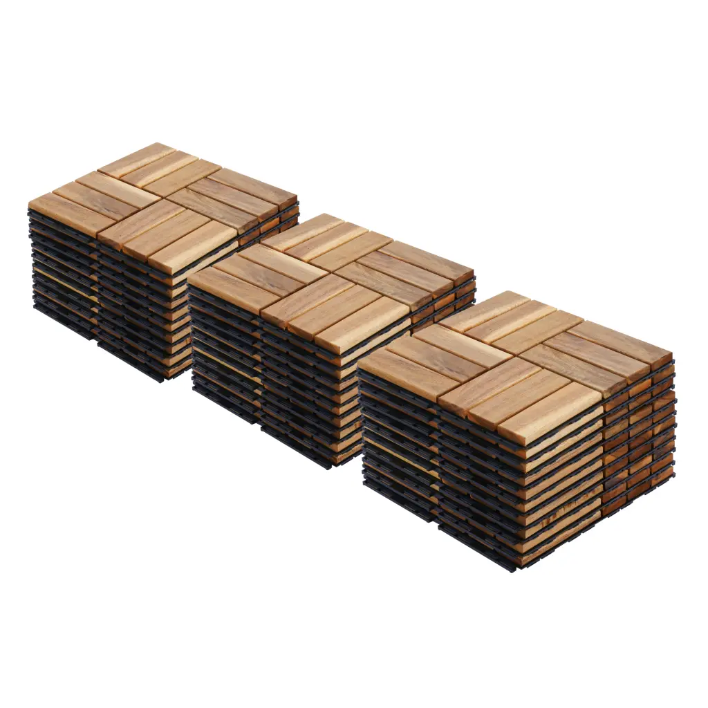 30 Pcs Interlocking Deck Tiles Checker Pattern 12 X 12 Square Yellow Outdoor Flooring beefurni
