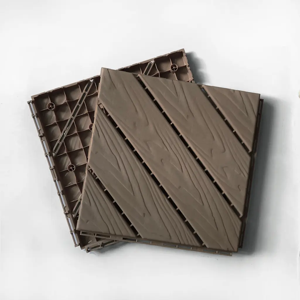 Plastic Composite Deck Tiles Set 35 Pieces Durable Outdoor Decking rnb