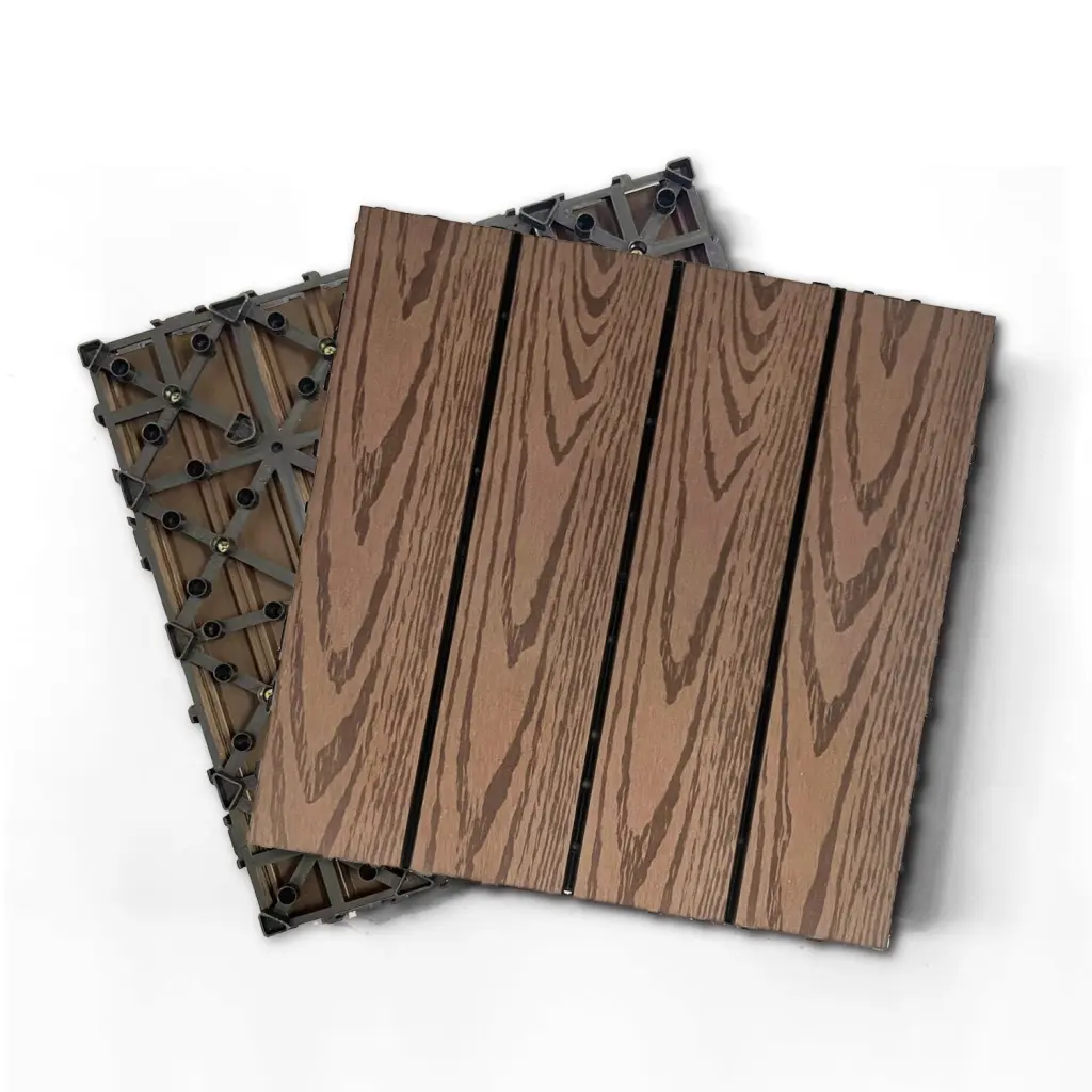 Wood Plastic Composite Deck Tiles Set 20Pcs Composite Decking w2805