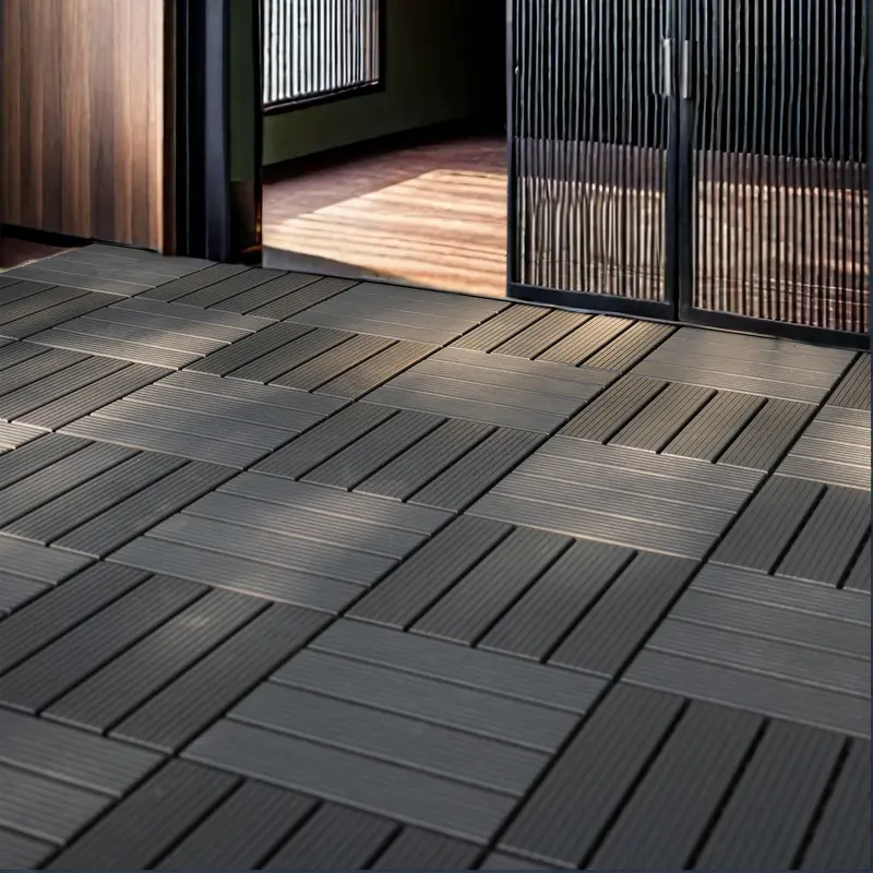 44 Pack 12X12 Square Water Resistant Outdoor Deck Tiles Interlocking, All Weather watty