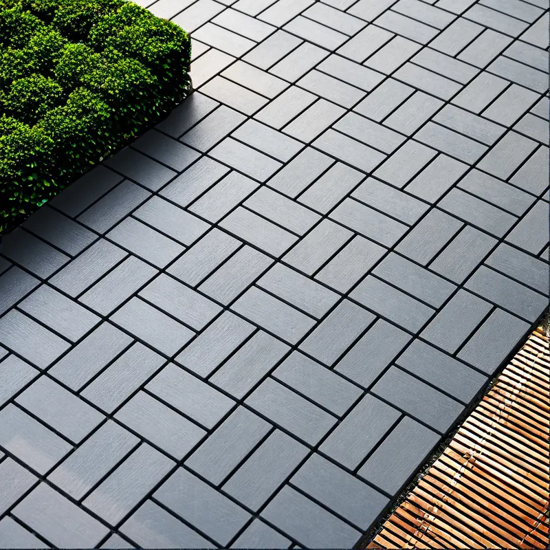 Plastic Interlocking Deck Tiles 44 Pack 12X12 Inches Waterproof All Weather watty