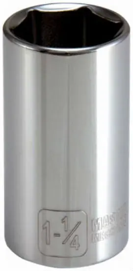 Master Mechanic 120385 6-Point Deep Standard Socket 1/2 Inch Drive 1-1/4 Inch Size