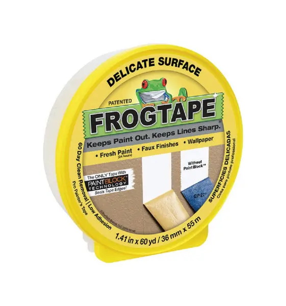 FrogTape 280221 Delicate Surface Painting Tape 1.41 x 60 Yd Yellow