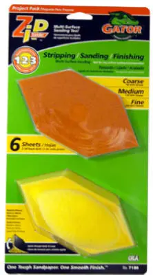 Gator 7186 Zip Sander Multi-Surface Sanding Tool Kit 3x6 Inch Abrasives
