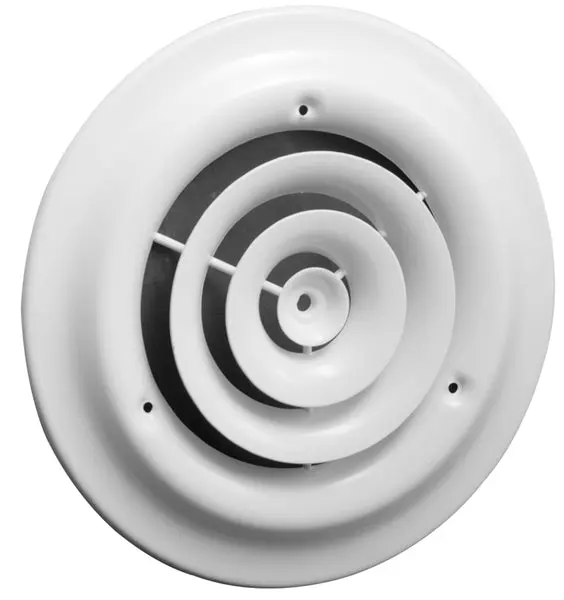 AmeriFlow Steel Round Ceiling Diffuser White 6 Inch