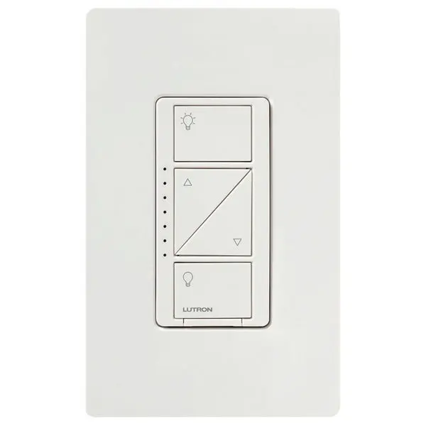 Lutron Caseta 3-Way Preset Wall Wireless Dimmer 150 Watt White Smart Home Lighting Control