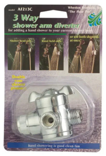 Whedon AF213C Shower Arm Diverter 3-Way Chrome Plated Bathroom