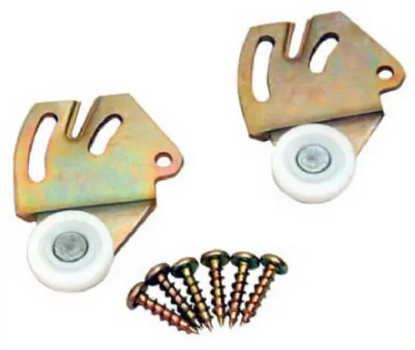 Johnson Hardware Offset 2-Wheel Bypass Sliding Door Hangers 3/8"