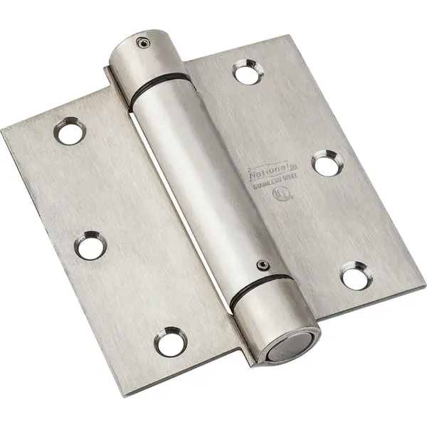 National Hardware N350-785 Adjustable Spring Door Hinge Stainless Steel 3.5 Inch Durable Hardware