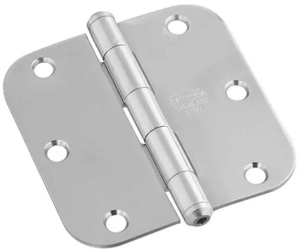 National Hardware N830-271 Door Hinge 5/8 Inch Round Corner Stainless Steel 3 Inch