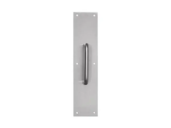 Tell DT100067 Satin Stainless Steel Pull Plate PP351532 3-1/2'' x 15'' Commercial Doors