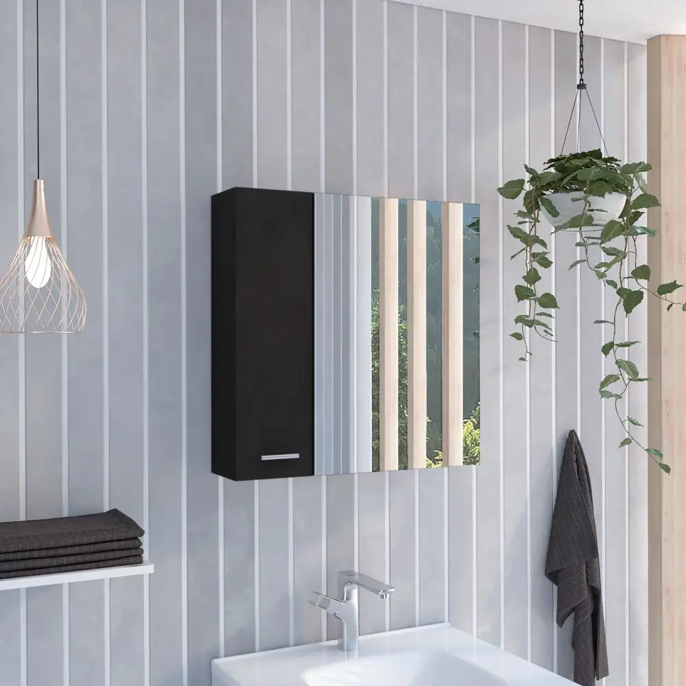 Kenya Medicine Cabinet Mirror Double Door and Four Shelves fm furniture