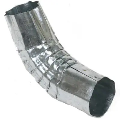Amerimax 410651 Round Galvanized-Steel Corrugated Downspout Elbow 3 Inch Drainage