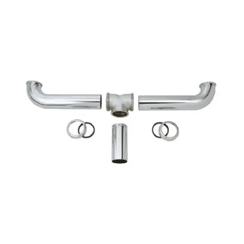 Master Plumber 622-688 2-Bowl Center Outlet Drain Kitchen Sink 1-1/2 x 16