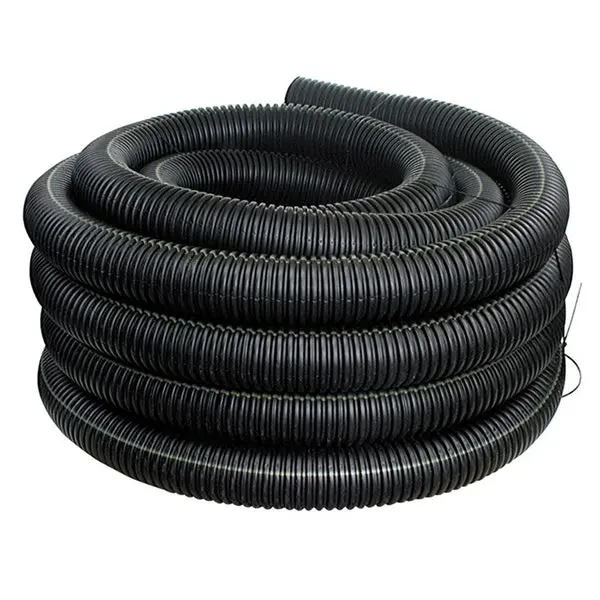 ADS 04510100 Single Wall Corrugated HDPE Solid Drainage Pipe 4" x 100'