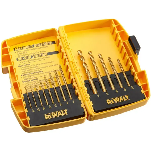 DeWalt DW1363 Titanium Split Point Drill Bit Set 13-Piece Precision Drilling