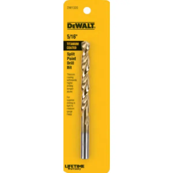 DeWalt DW1320 Titanium Split Point Drill Bit 5/16 Inch