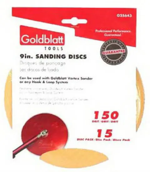 Goldblatt Radial Drywall Sanding Disks 9 Inch 150 Grit 15-Pack G25643