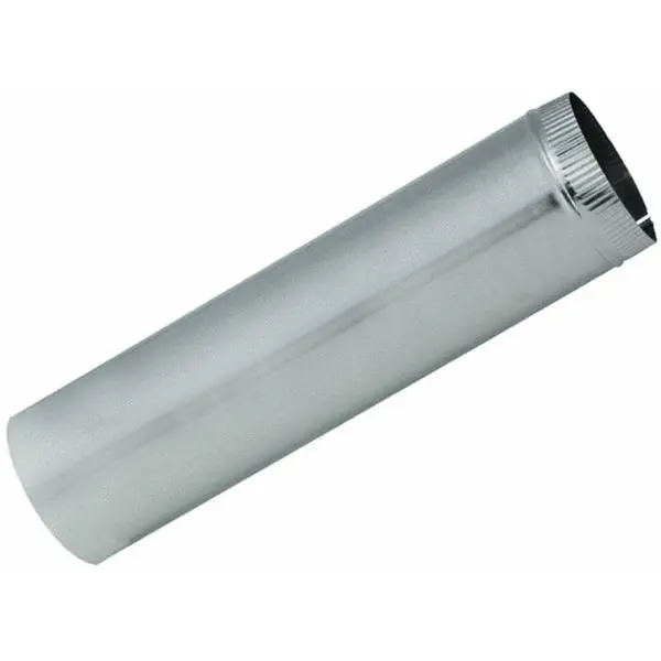 Imperial GV1254 Galvanized Furnace Pipe 28 Gauge 6 Inch x 24 Inch HVAC Systems