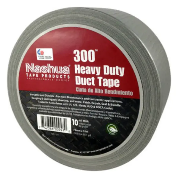 Nashua 1087088 Heavy-Duty Duct Tape Silver 10 Mil 2.83 Inch x 60 Yd Industrial Repairs