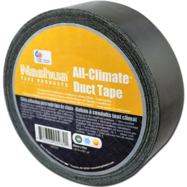 Nashua All-Climate Heavy-Duty Duct Tape Black 9 Mil 1.89 x 60 Yd 1087340