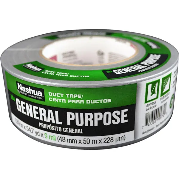 Nashua General Purpose Duct Tape Silver 9 Mil 1.89 x 54.7 Yd 1086769