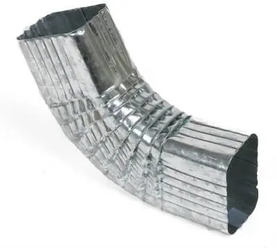 Amerimax 49065 Galvanized-Steel Style B Front Elbow 3 x 4 Inch Mill Finish