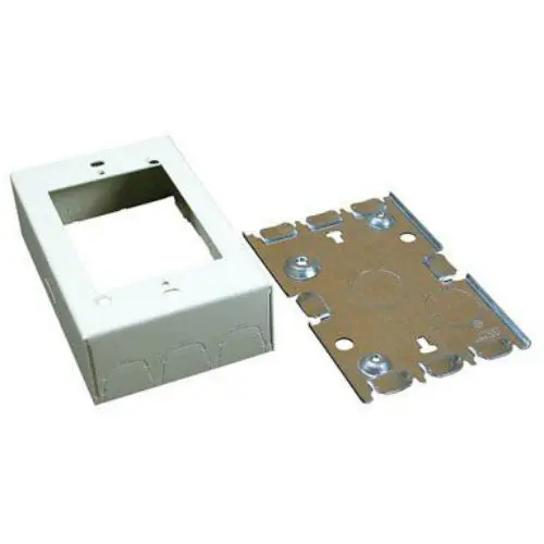 Wiremold B-3 Metal Raceway Deep Switch and Receptacle Box Ivory Electrical Wiring