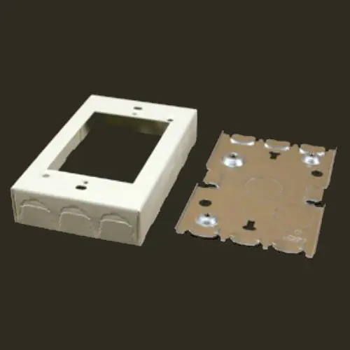 Wiremold B-2 Metal Raceway Shallow Switch Receptacle Box Ivory Electrical Wiring