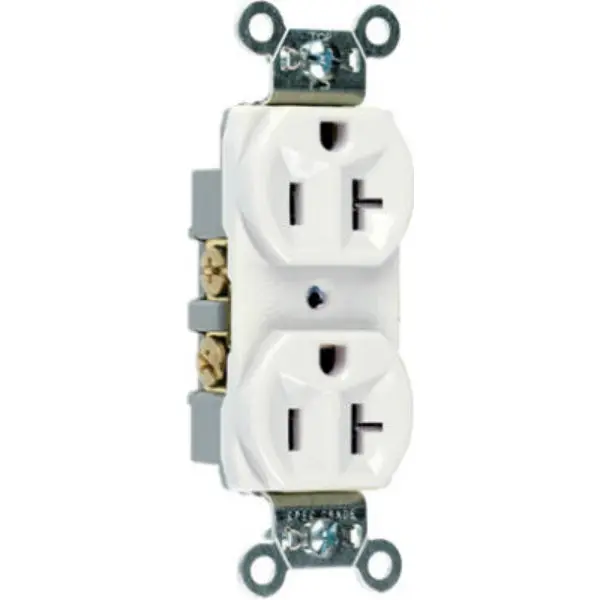 Pass & Seymour Commercial Spec Grade Duplex Receptacle 20A 125V White Outlet Pass u0026 Seymour