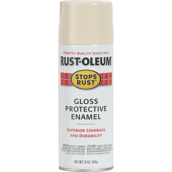 Rust-Oleum 7770-830 Stops Rust Gloss Protective Enamel Spray 12 Oz Almond