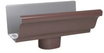 Amerimax 2501019 5" Aluminum End Piece Drop Brown