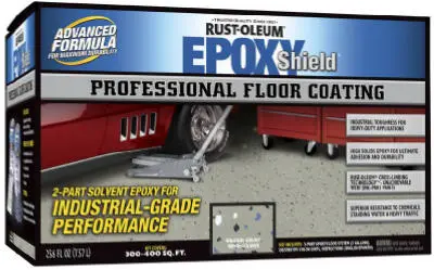 Epoxy Shield Professional Floor Coating Kit 2 Gallon Silver Gray High-Traffic Areas