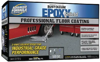 Epoxy Shield Professional Floor Coating Kit Dark Gray Garage Floors